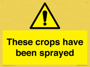 These crops have been sprayed